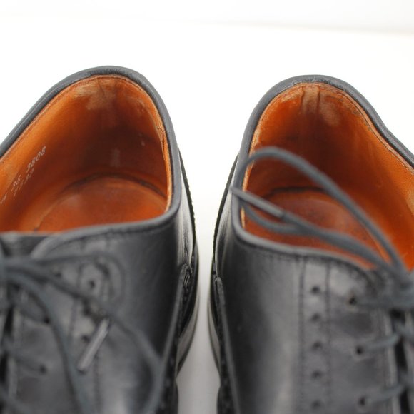 Allen Edmonds McClain Black Leather Wingtip Oxford Brogue Goodyear USA Mens 8.5 - Picture 11 of 16